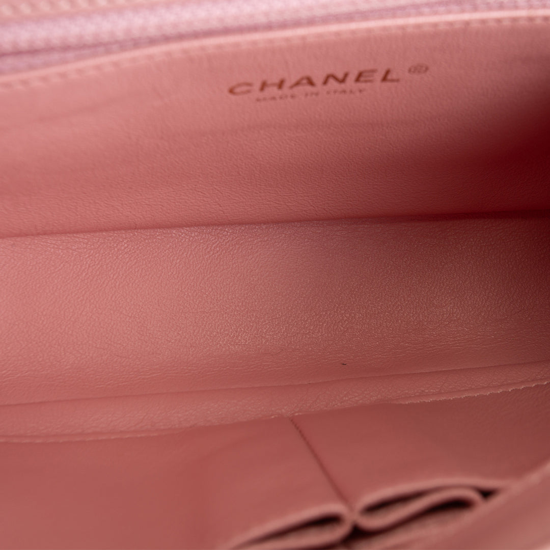 CHANEL Tweed Filigree Flap Bag - Pink