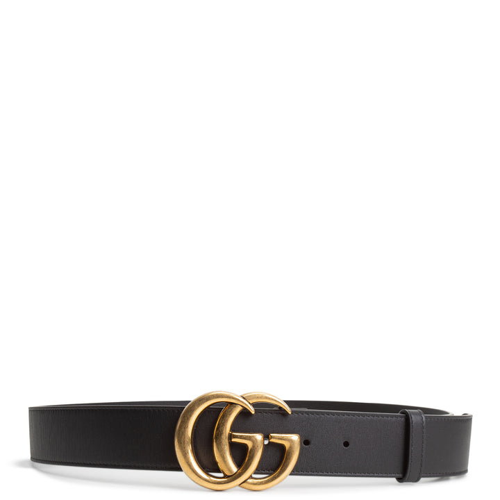GUCCI GG Marmont Wide Belt - Black