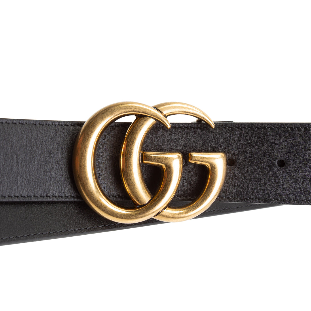 GUCCI GG Marmont Wide Belt - Black