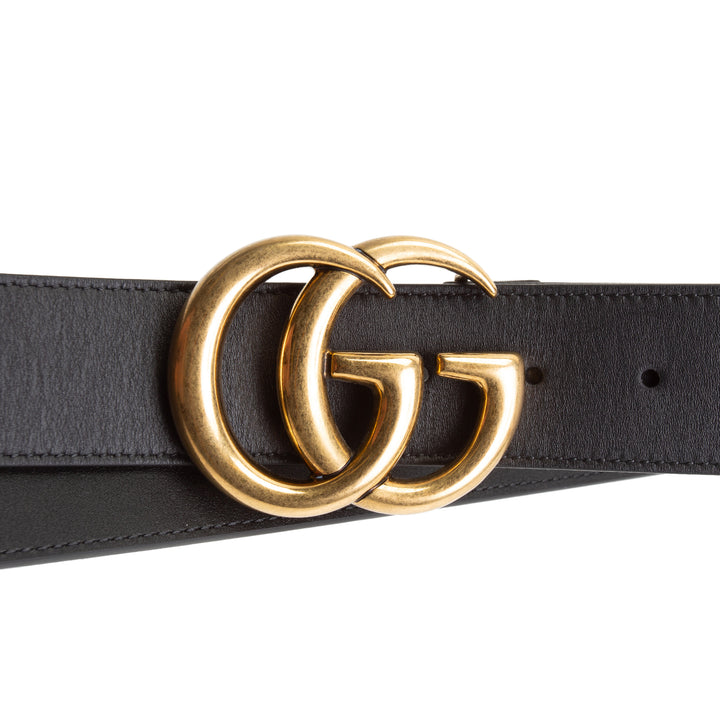 GUCCI GG Marmont Wide Belt - Black