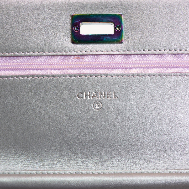 CHANEL 255 Reissue Iridescent Quilted Wallet on Chain