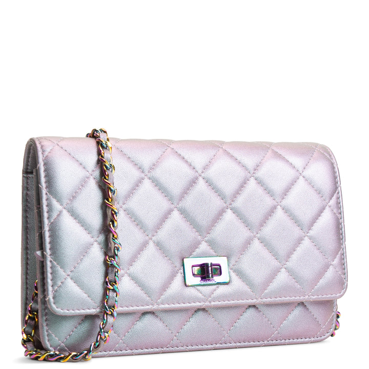 CHANEL 255 Reissue Iridescent Quilted Wallet on Chain