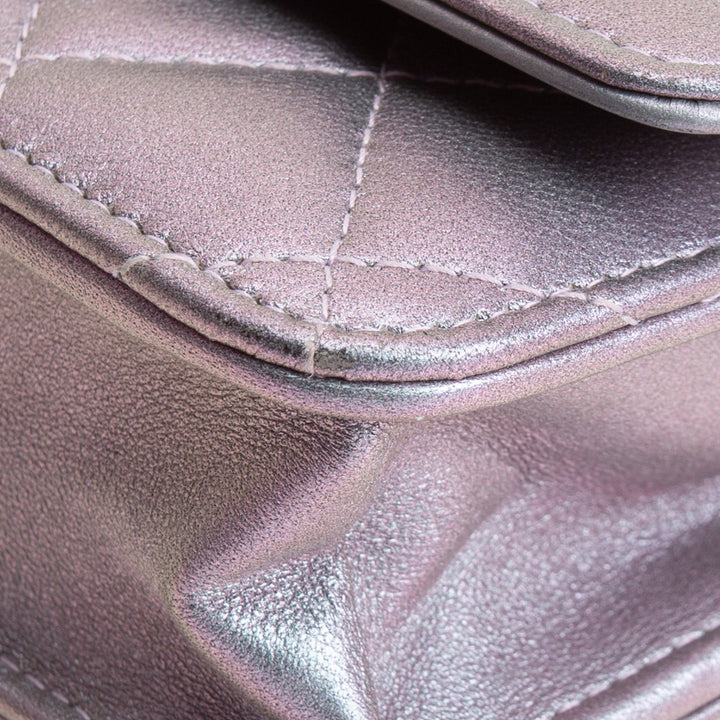 CHANEL 255 Reissue Iridescent Quilted Wallet on Chain