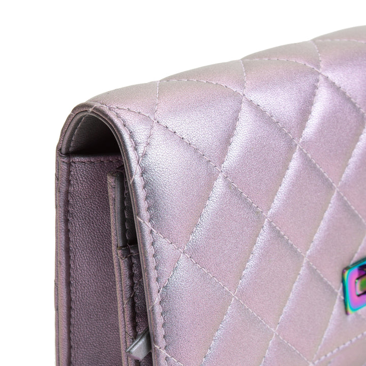 CHANEL 255 Reissue Iridescent Quilted Wallet on Chain
