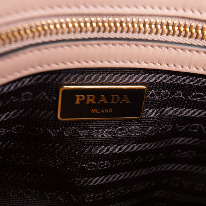 PRADA Saffiano Leather Top Handle Satchel - Pink