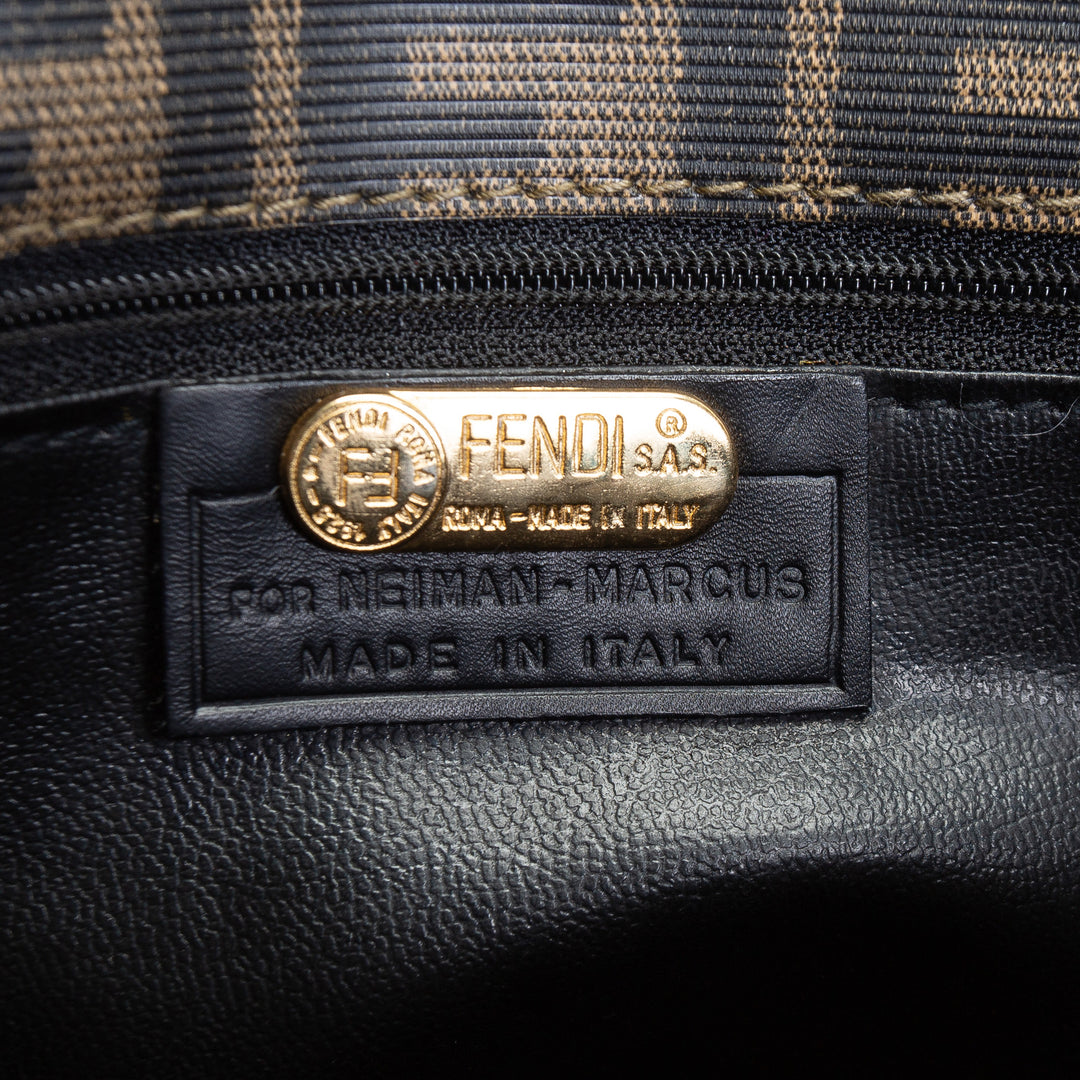 FENDI Leather Trimmed Zucca Portfolio Case