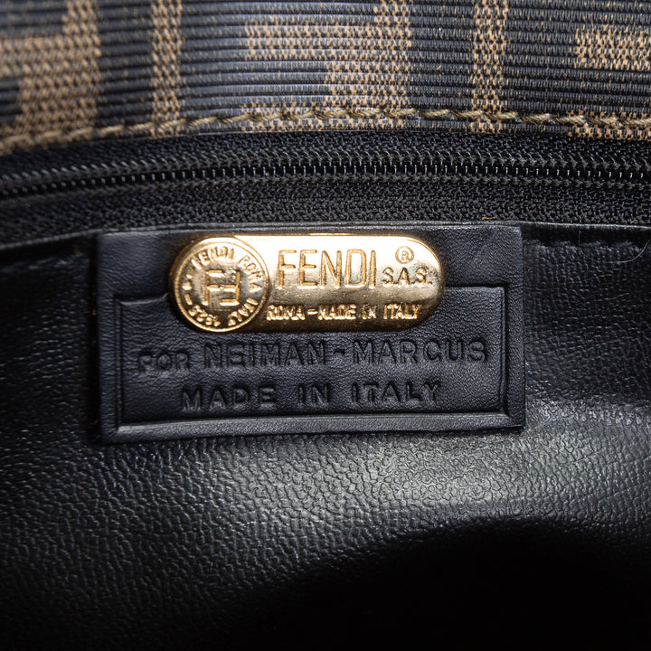 FENDI Leather Trimmed Zucca Portfolio Case