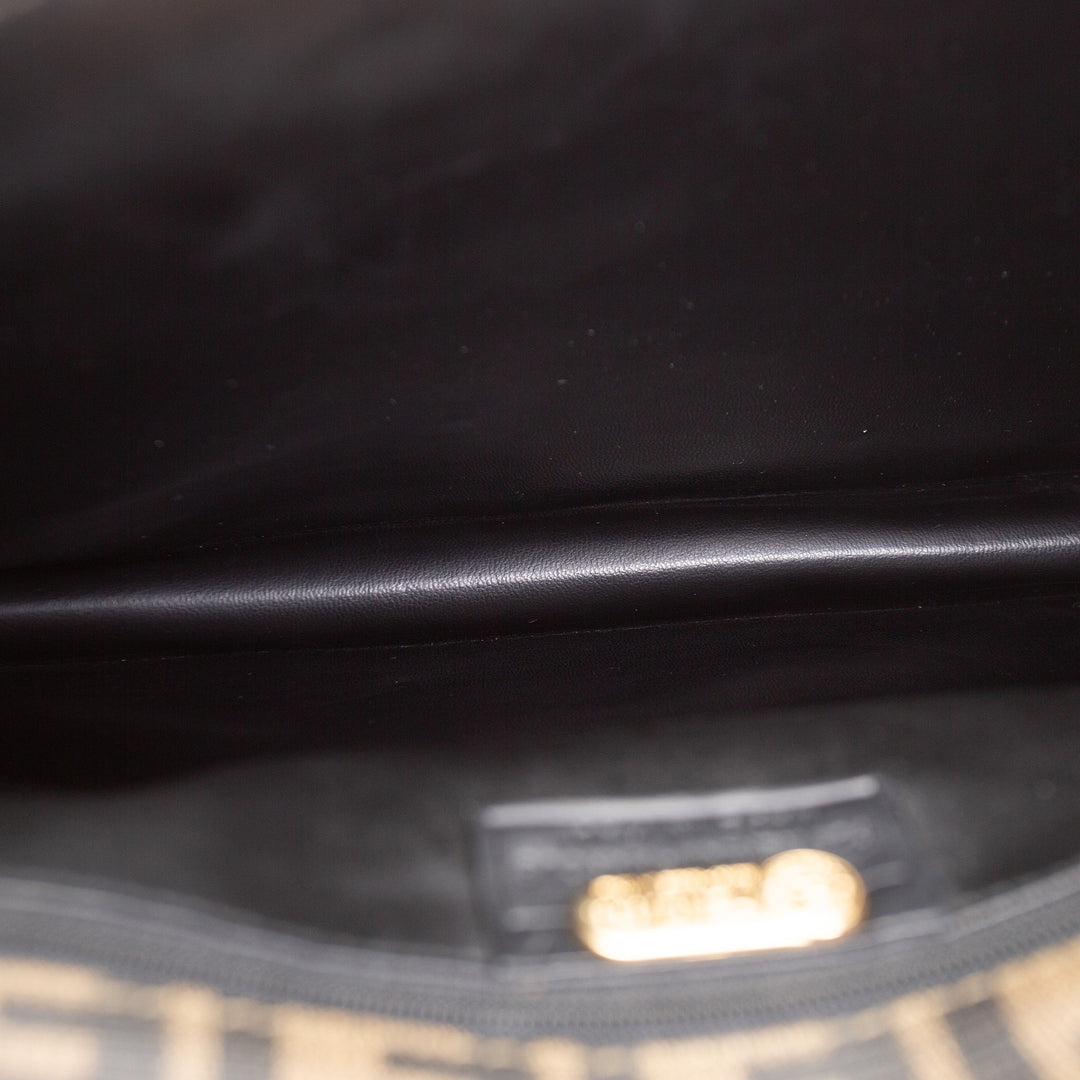 FENDI Leather Trimmed Zucca Portfolio Case