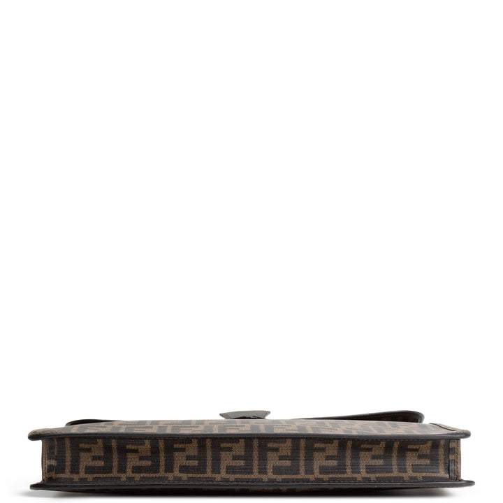 FENDI Leather Trimmed Zucca Portfolio Case
