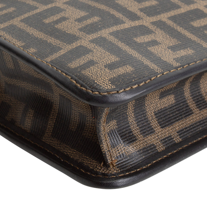 FENDI Leather Trimmed Zucca Portfolio Case