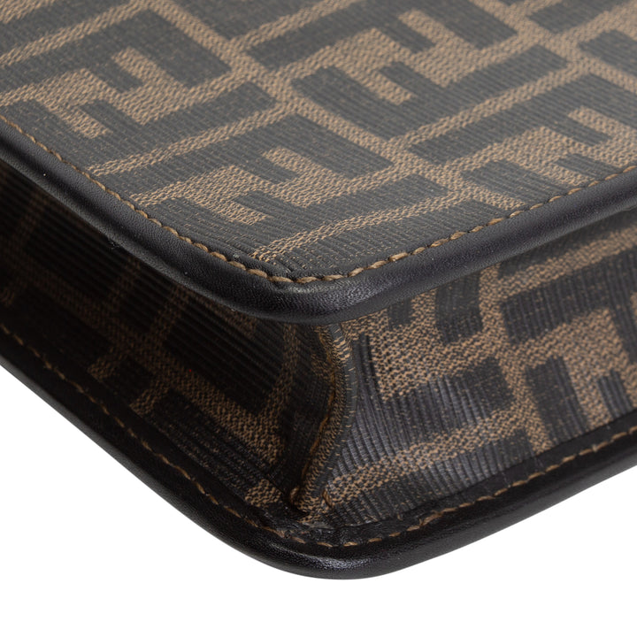 FENDI Leather Trimmed Zucca Portfolio Case