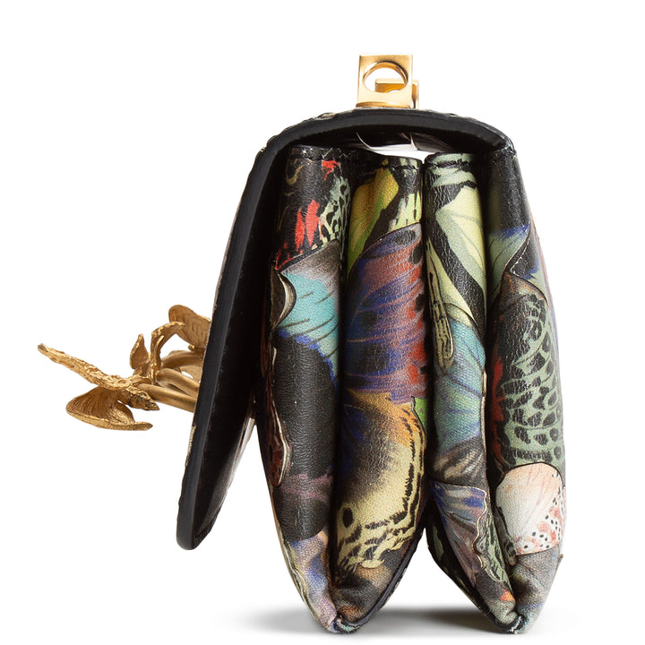 VALENTINO Camu Butterfly Vava Voom Chain Clutch Bag