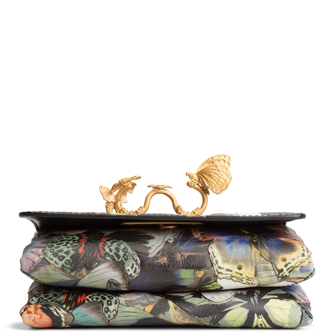 VALENTINO Camu Butterfly Vava Voom Chain Clutch Bag