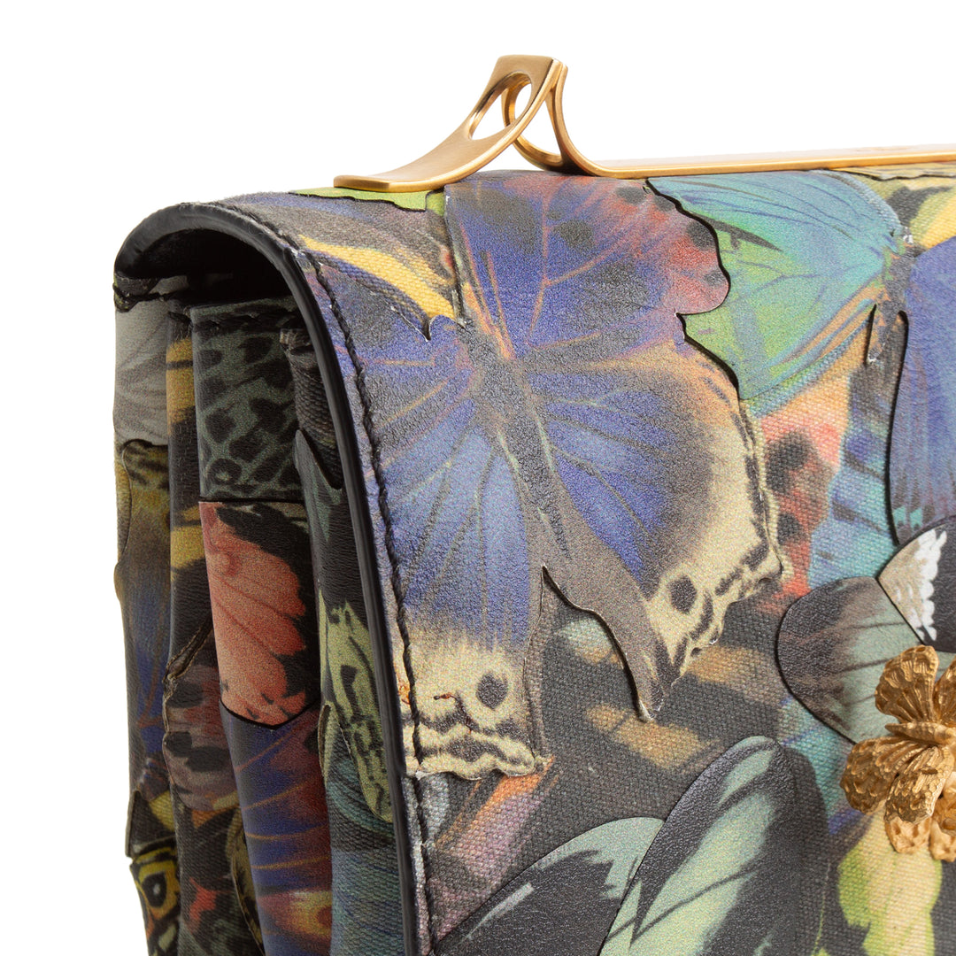 VALENTINO Camu Butterfly Vava Voom Chain Clutch Bag
