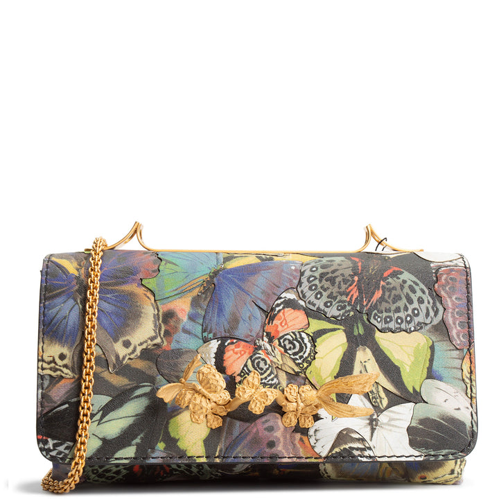 VALENTINO Camu Butterfly Vava Voom Chain Clutch Bag