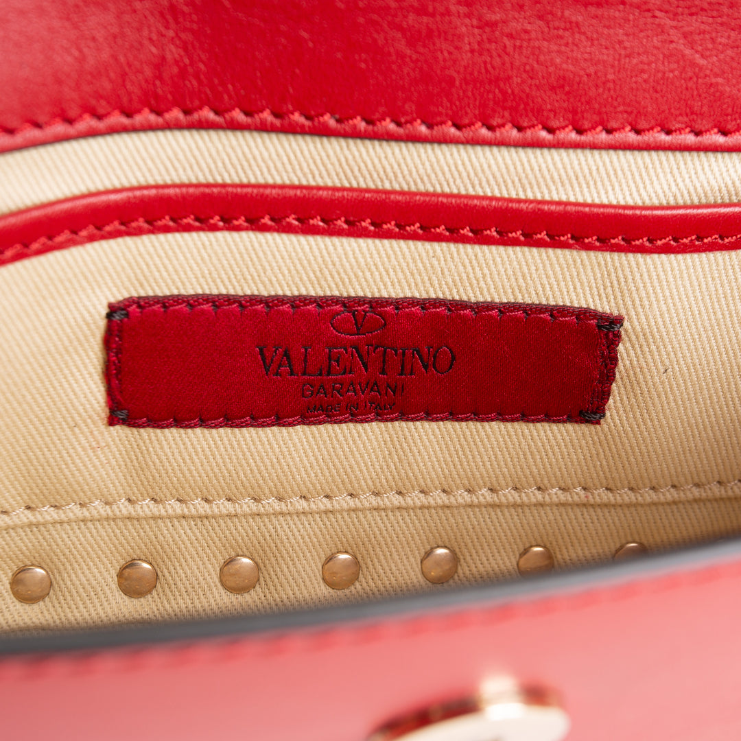 VALENTINO Bracelet Rockstud Clutch - Red