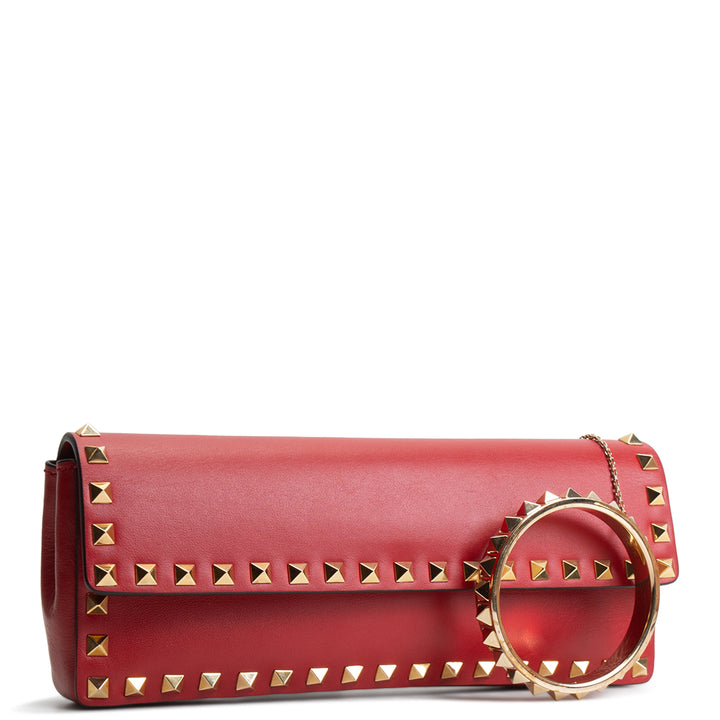 VALENTINO Bracelet Rockstud Clutch - Red