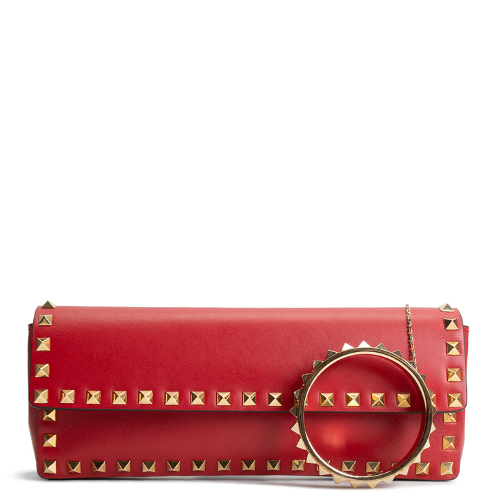 VALENTINO Bracelet Rockstud Clutch - Red