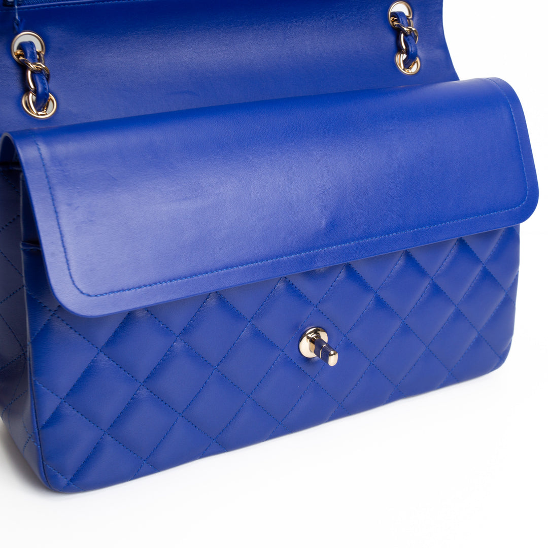 CHANEL Jumbo Double Flap Blue