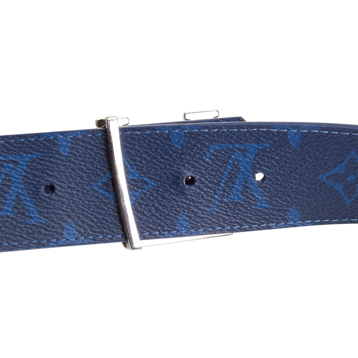 LOUIS VUITTON Taigarama Initials Reversible Belt - Blue OUTLET FINAL SALE