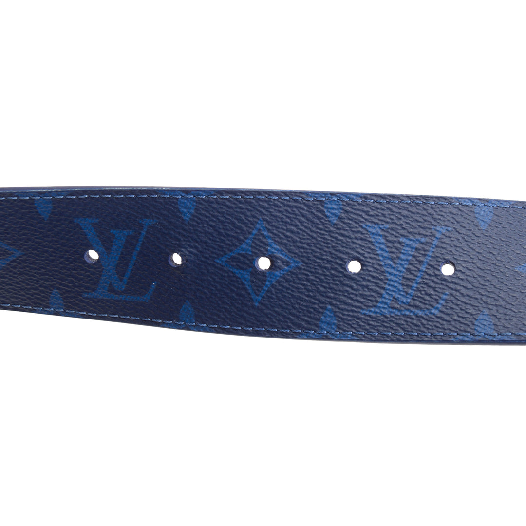 LOUIS VUITTON Taigarama Initials Reversible Belt - Blue OUTLET FINAL SALE