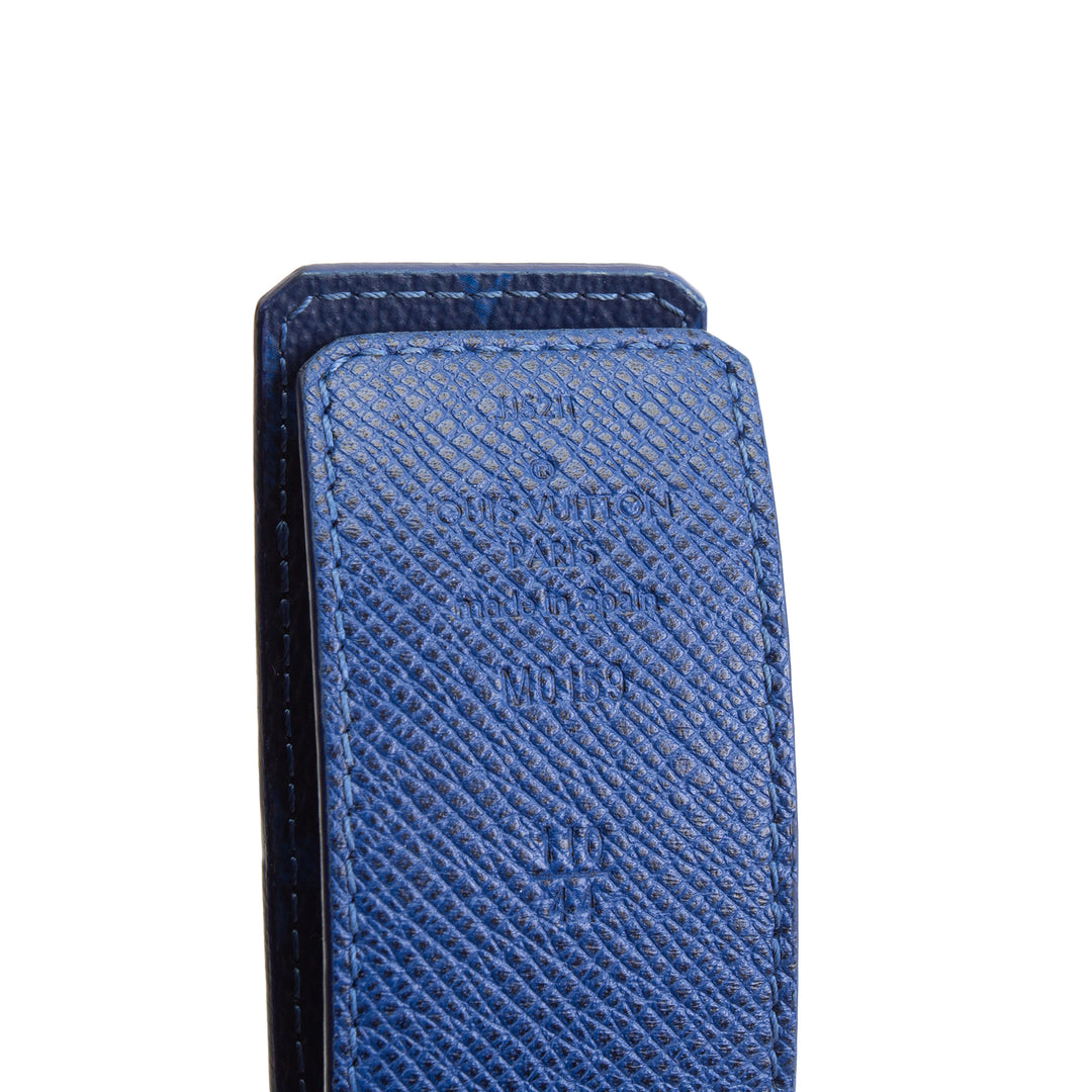 LOUIS VUITTON Taigarama Initials Reversible Belt - Blue OUTLET FINAL SALE