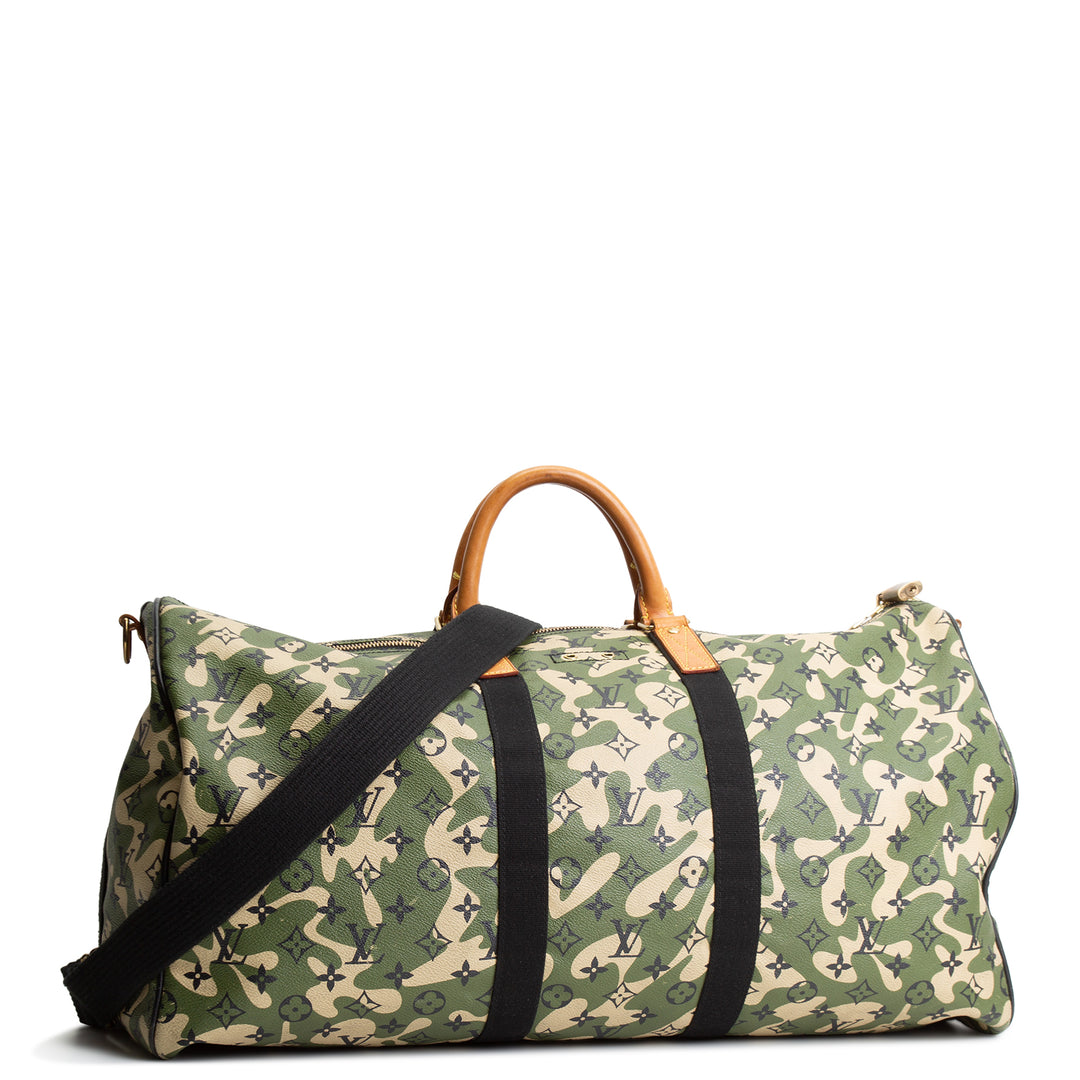 LOUIS VUITTON Monogramouflage Keepall Bandouliere 55
