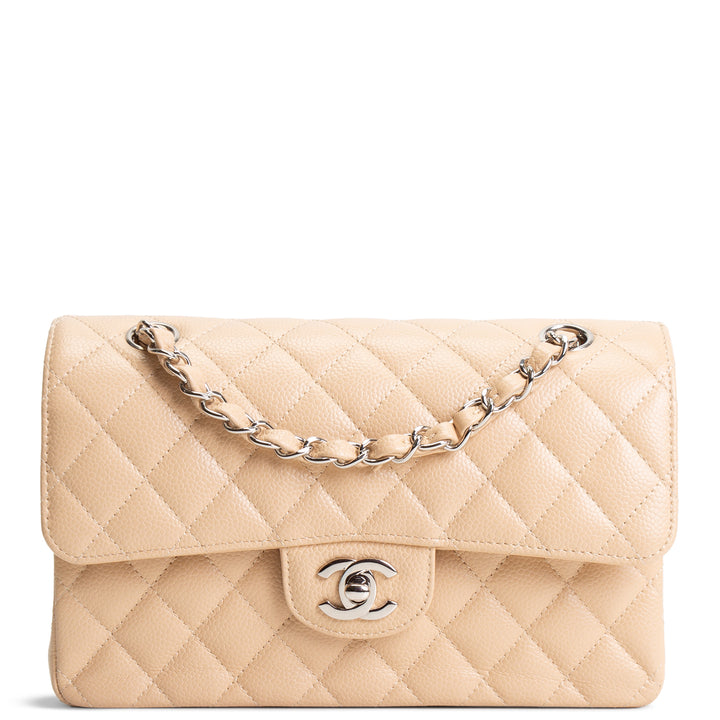 CHANEL Classic Caviar Double Flap Small - Nude