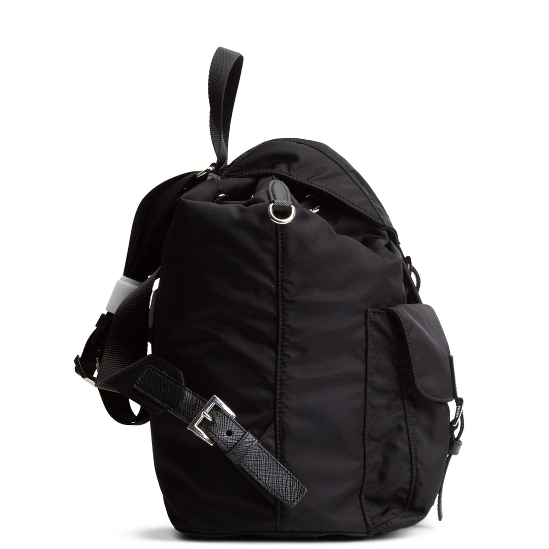PRADA Medium Re-Nylon Backpack w/ Pouch - Black