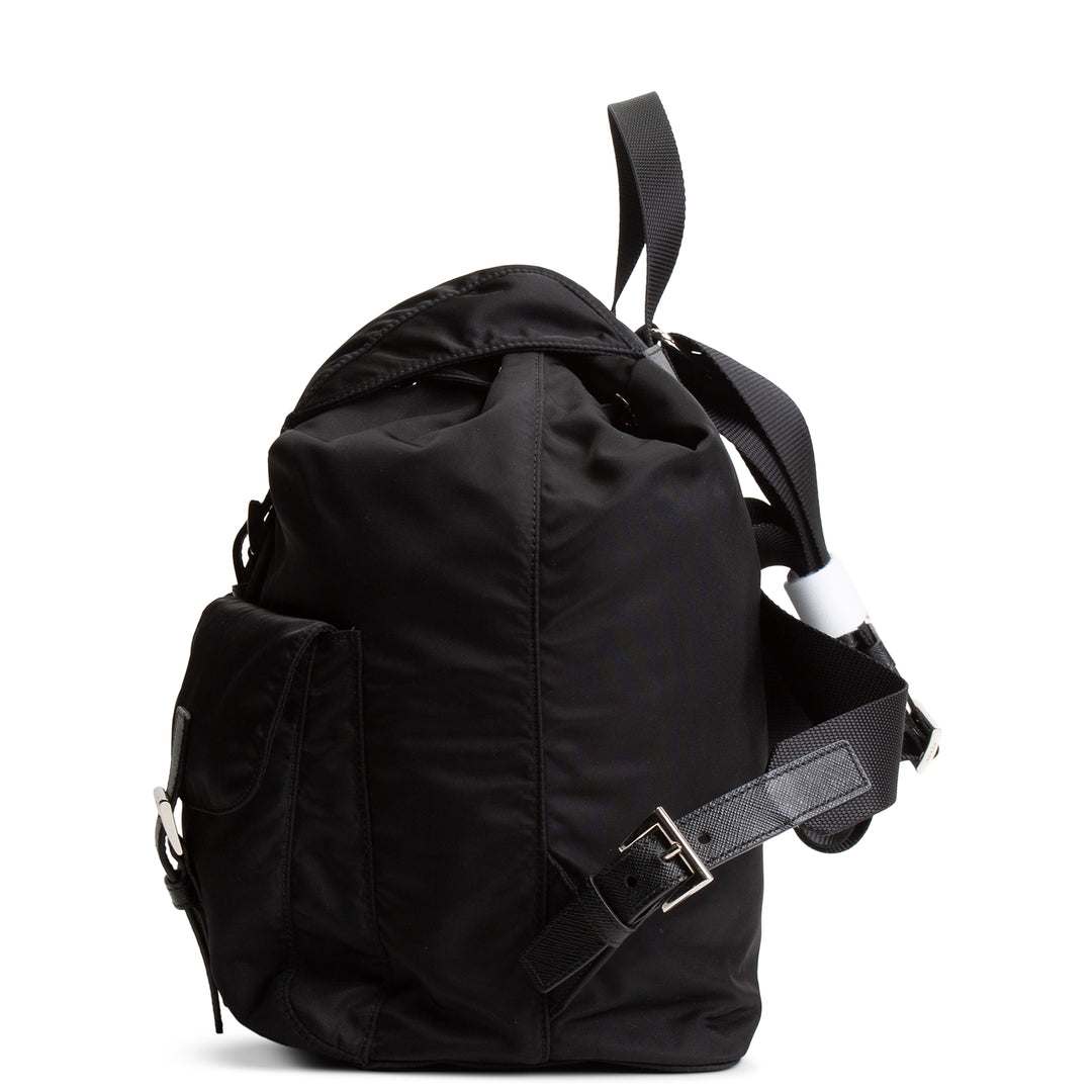 PRADA Medium Re-Nylon Backpack w/ Pouch - Black
