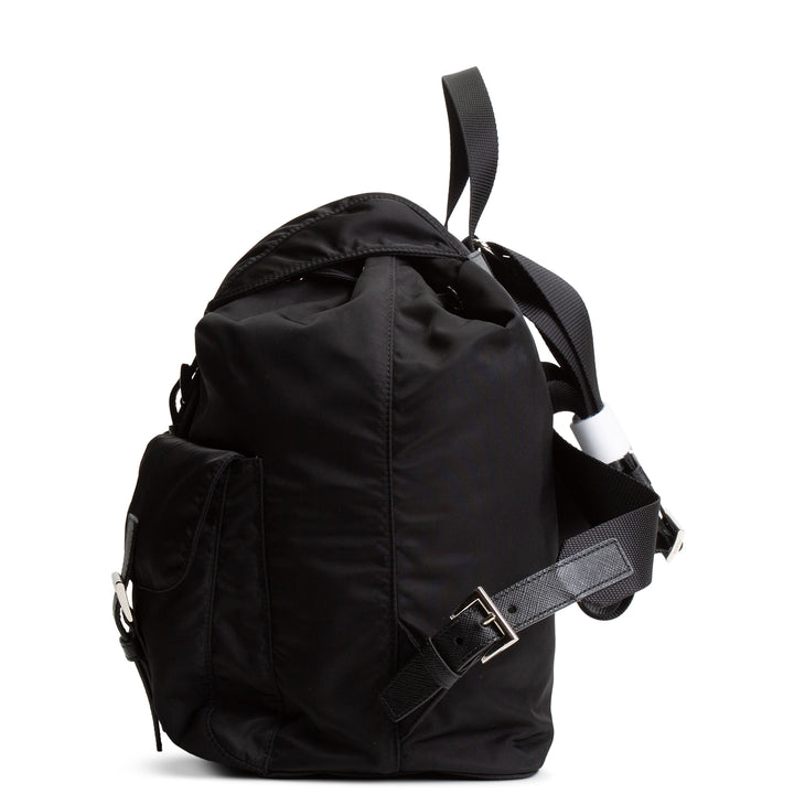 PRADA Medium Re-Nylon Backpack w/ Pouch - Black