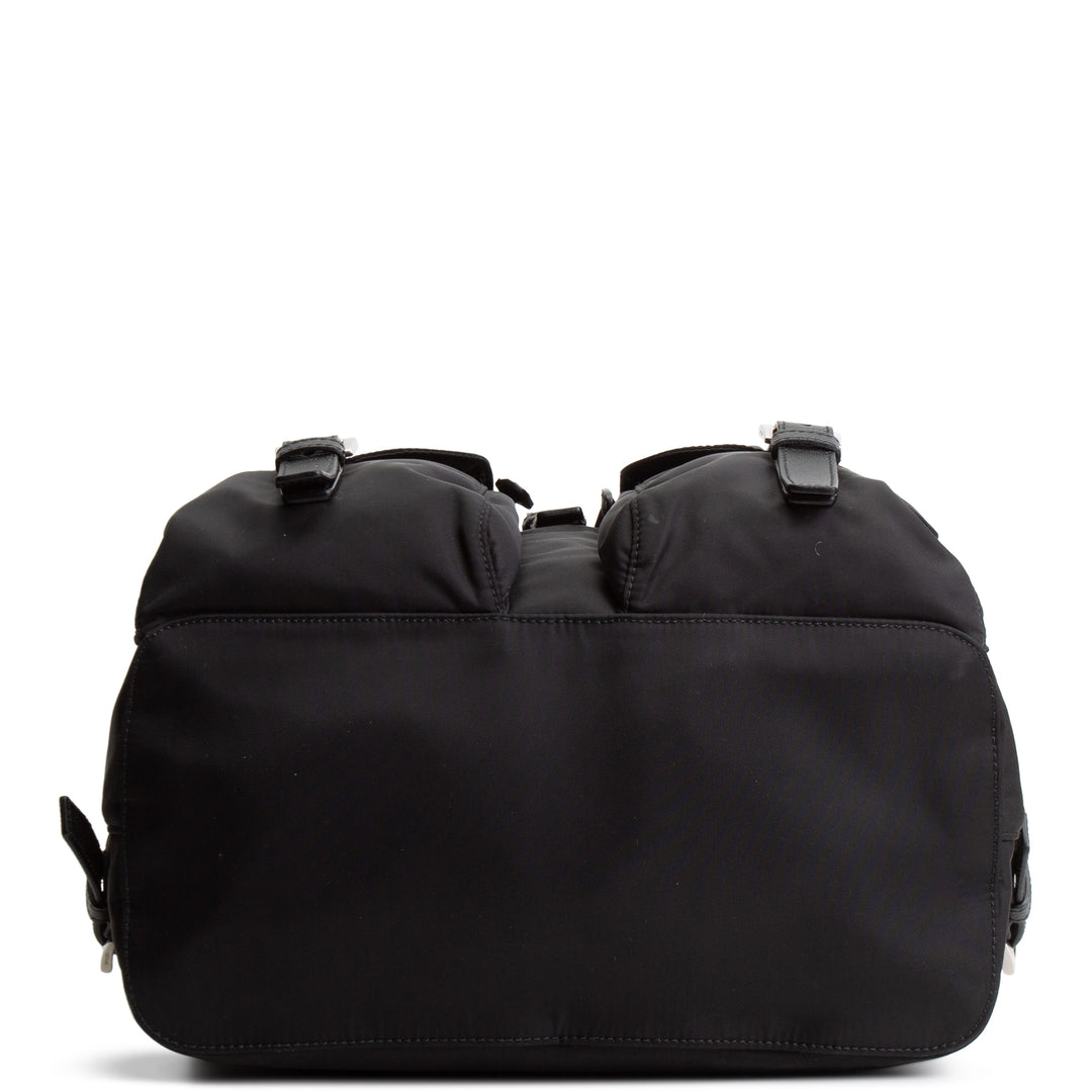 PRADA Medium Re-Nylon Backpack w/ Pouch - Black