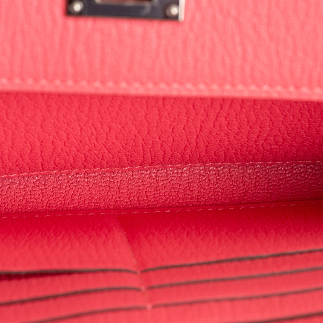 HERMES Kelly Wallet Mysore Goatskin - Rose Lipstick