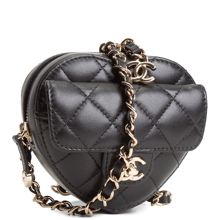 CHANEL Mini CC In Love Heart Belt Bag - Quilted Lambskin