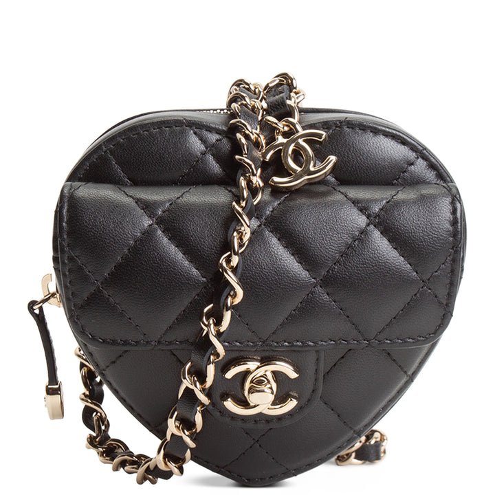 CHANEL Mini CC In Love Heart Belt Bag - Quilted Lambskin