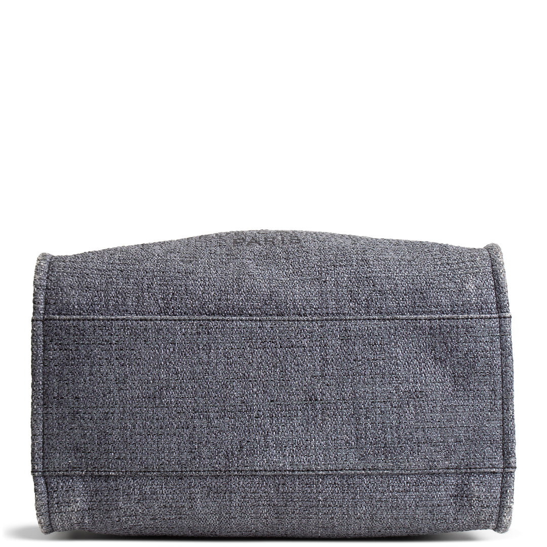 CHANEL Lurex Medium Deauville Shopping Tote - Navy