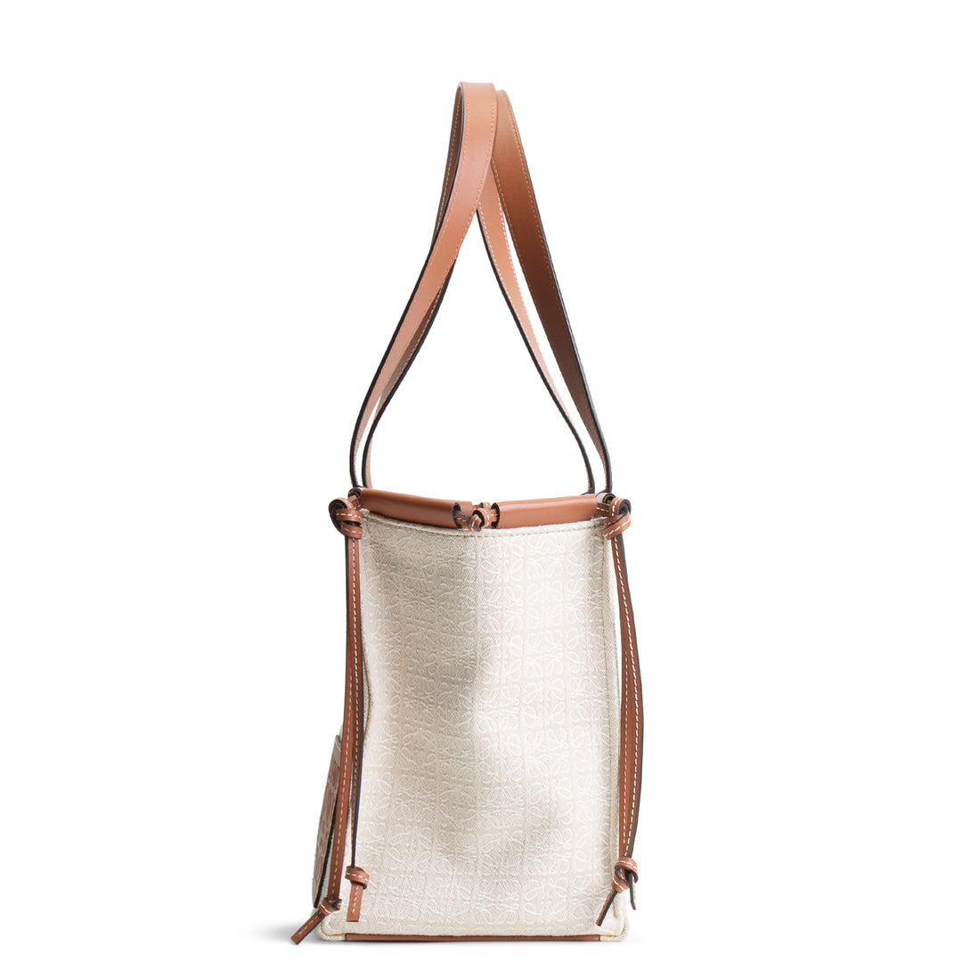 LOEWE Canvas Monogram Cushion Tote - Neutral