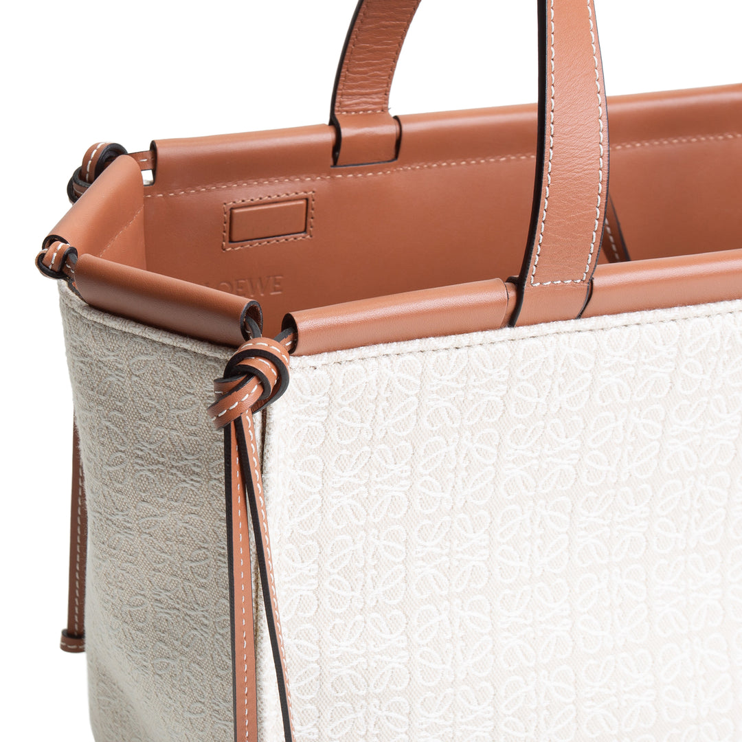 LOEWE Canvas Monogram Cushion Tote - Neutral