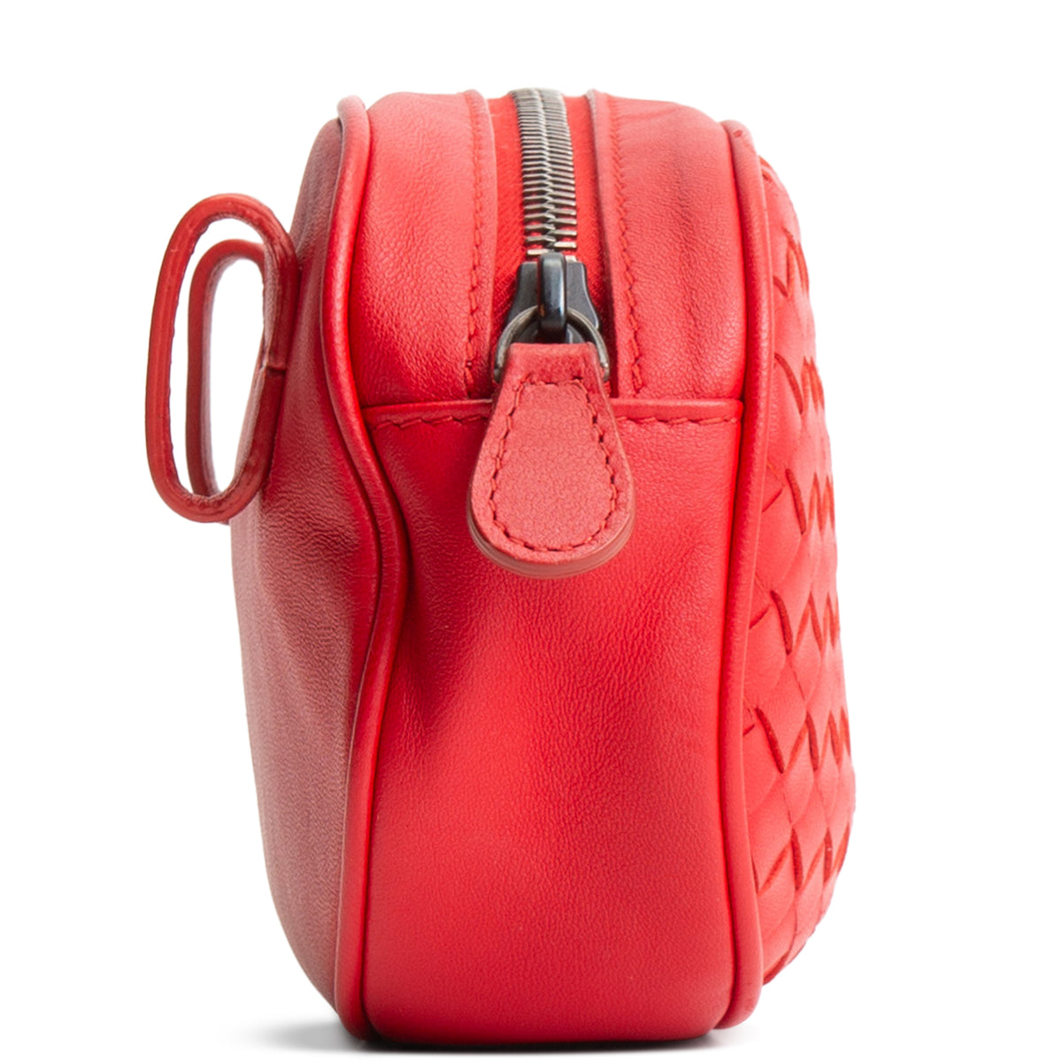 BOTTEGA VENETA Intrecciato Round Belt Bag - Red