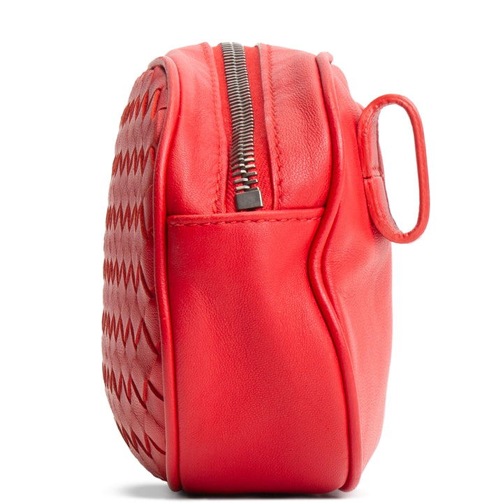 BOTTEGA VENETA Intrecciato Round Belt Bag - Red