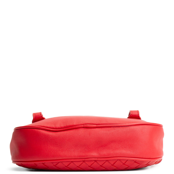 BOTTEGA VENETA Intrecciato Round Belt Bag - Red