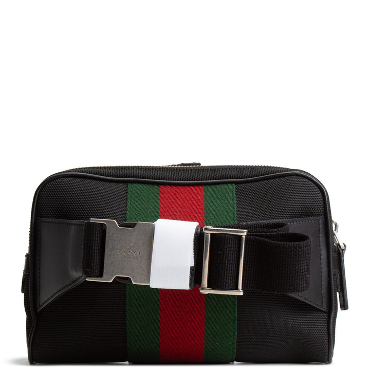 GUCCI Techno Web Belt Bag - Black