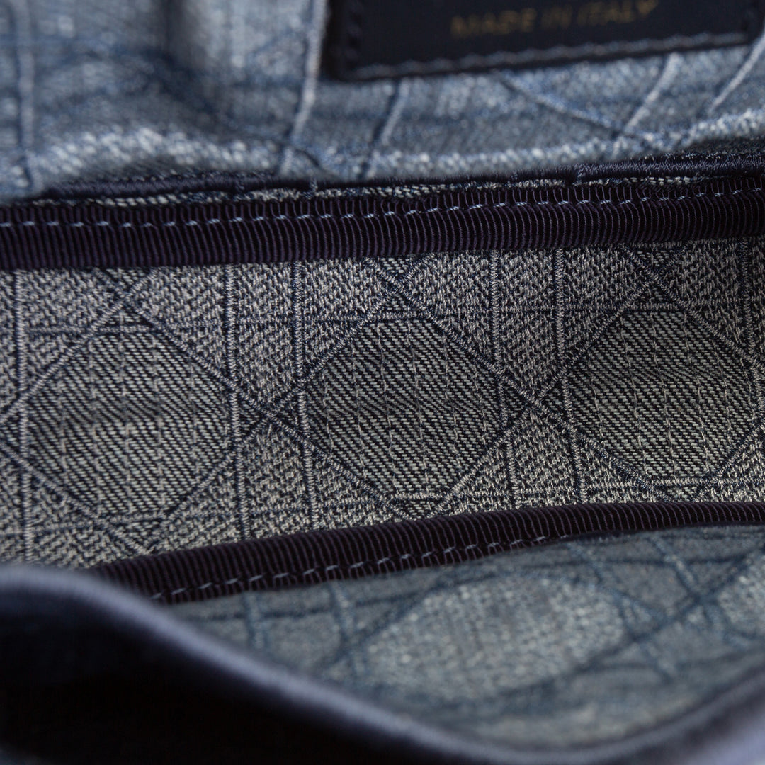 DIOR Small Denim Cannage Caro Bag