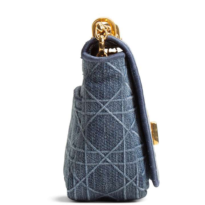 DIOR Small Denim Cannage Caro Bag