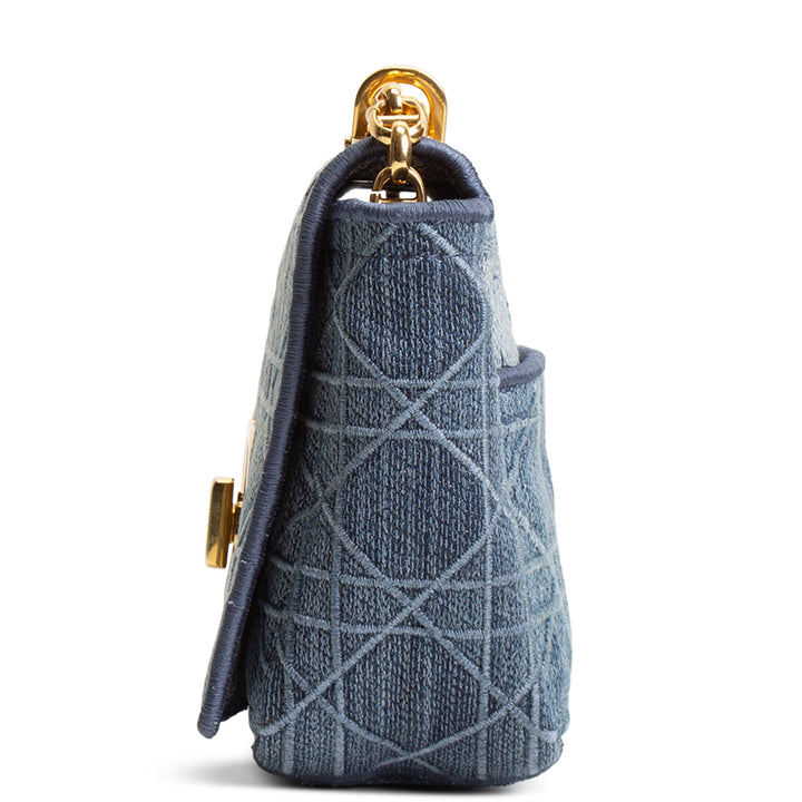 DIOR Small Denim Cannage Caro Bag