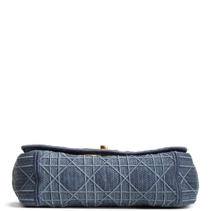 DIOR Small Denim Cannage Caro Bag