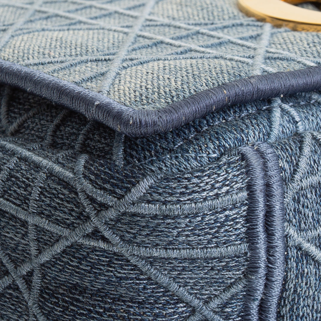 DIOR Small Denim Cannage Caro Bag