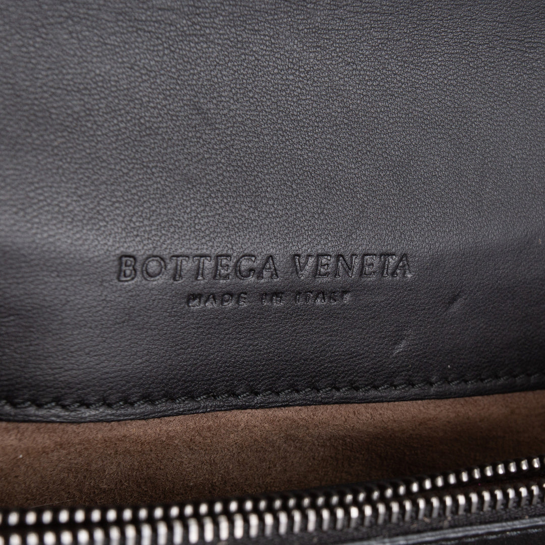 BOTTEGA VENETA Intrecciato Olimpia Studded Knot Bag - Black