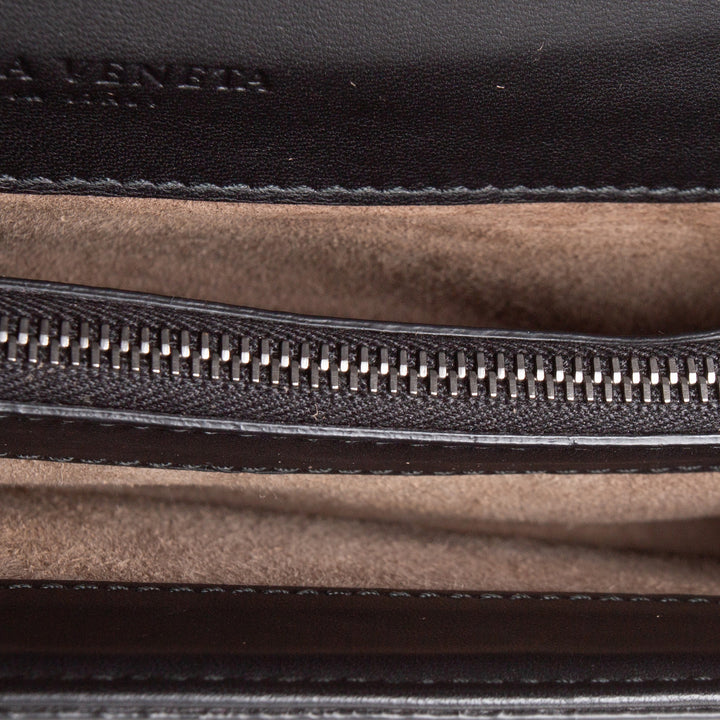 BOTTEGA VENETA Intrecciato Olimpia Studded Knot Bag - Black