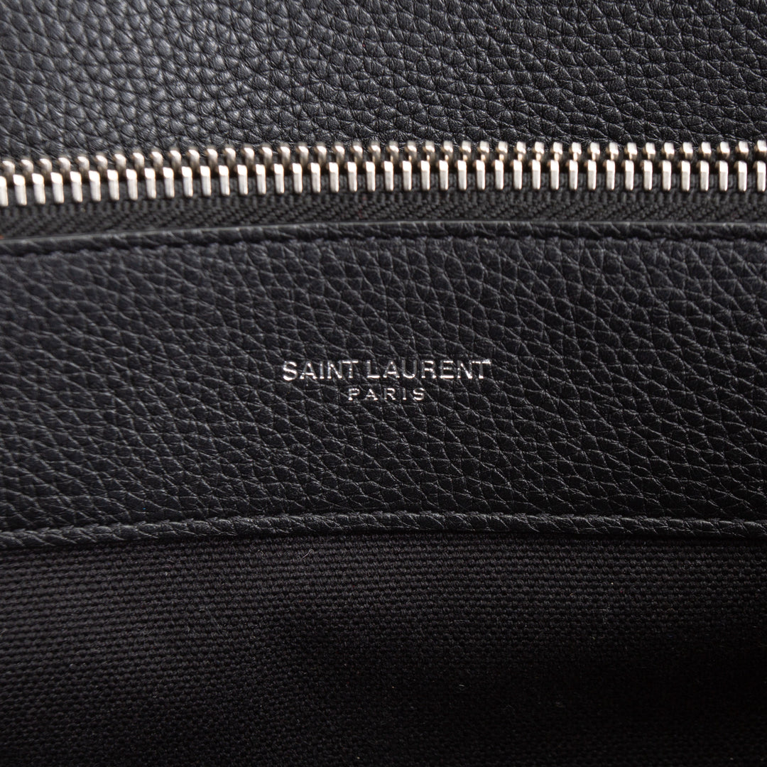SAINT LAURENT Supple Grained Leather Sac De Jour - Small